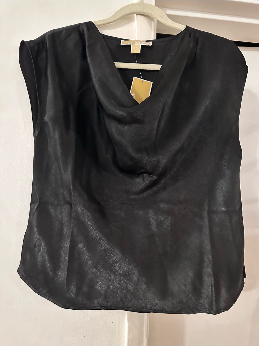 MICHAEL Michael Kors Black Draped Cowl Neck Camisole